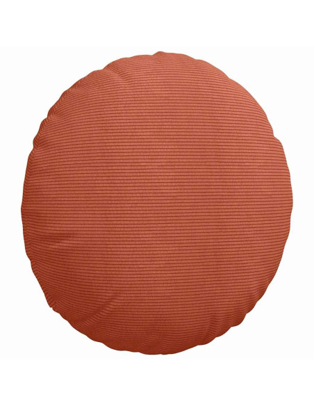 Cuscini per Seduta 2 pcs Rosso Arancio Ø 50 cm Tessuto in Cords
