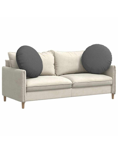 Cuscini per Seduta 2 pcs Grigio scuro Ø60 x 21 cm Tessuto