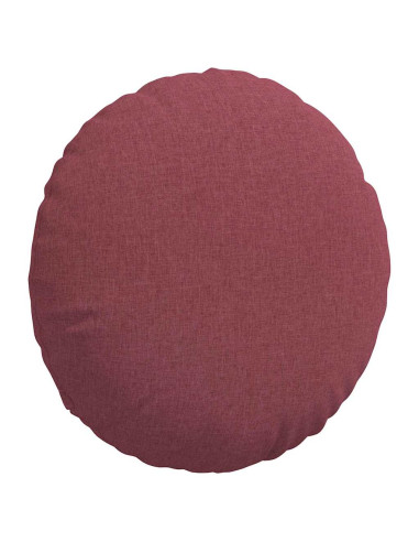 Cuscini per Seduta 2 pcs Rosso Vino Ø60 x 21 cm Tessuto