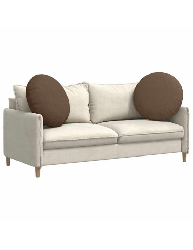 Cuscini per Seduta 2 pcs Marrone Ø60 x 21 cm Tessuto