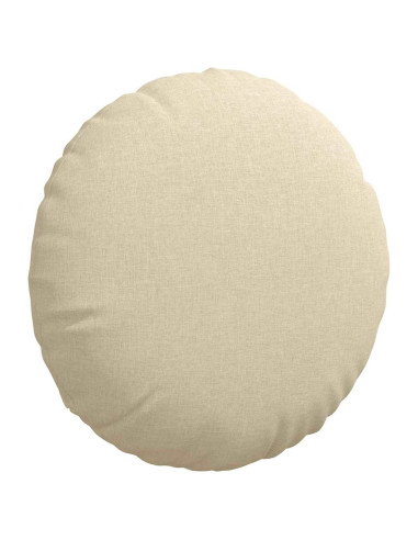 Cuscini per Seduta 2 pcs Crema Ø60 x 21 cm Tessuto