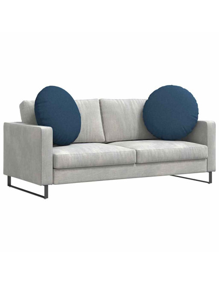 Cuscini per Seduta 2 pcs Blu Ø60 x 21 cm Tessuto