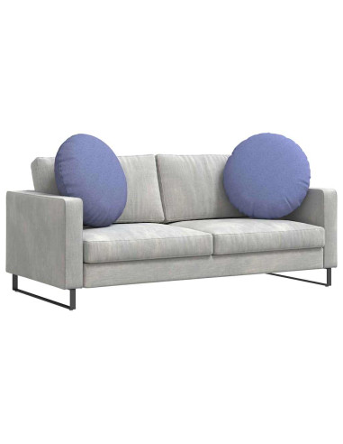 Cuscini per Seduta 2 pcs Blu jeans Ø60 x 21 cm Tessuto