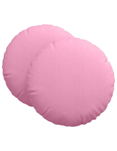 Cuscini per Seduta 2 pcs Rosa Ø60 x 21 cm Tessuto
