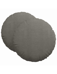Cuscini per Seduta 2 pcs Grigio chiaro Ø 60 cm Tessuto in Cords 2