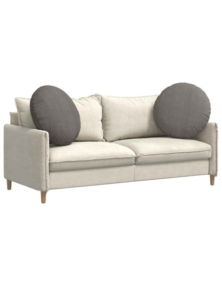 Cuscini per Seduta 2 pcs Grigio chiaro Ø 60 cm Tessuto in Cords