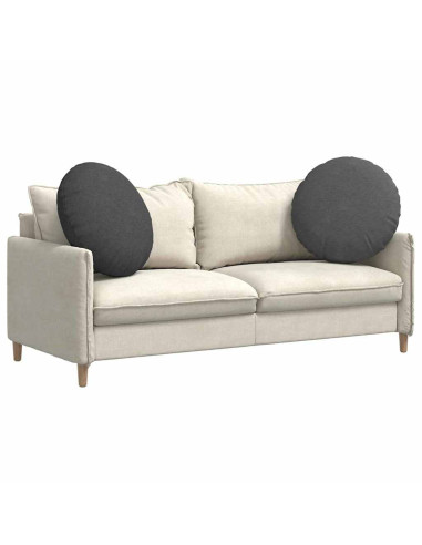 Cuscini per Seduta 2 pcs Grigio scuro Ø 60 cm Tessuto in Cords