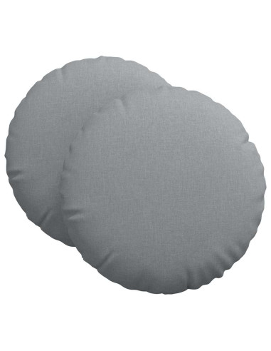 Cuscini per Seduta 2 pcs Grigio chiaro Ø80 x 29 cm Tessuto