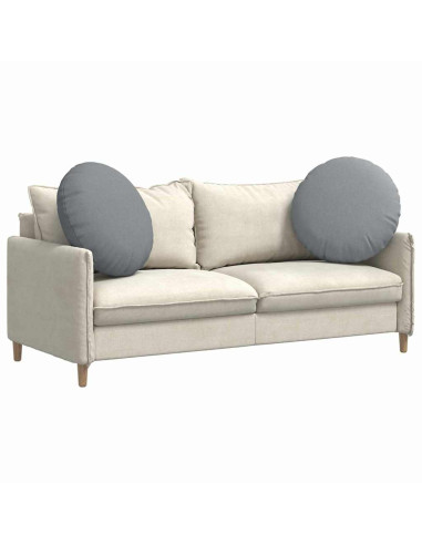 Cuscini per Seduta 2 pcs Grigio chiaro Ø80 x 29 cm Tessuto