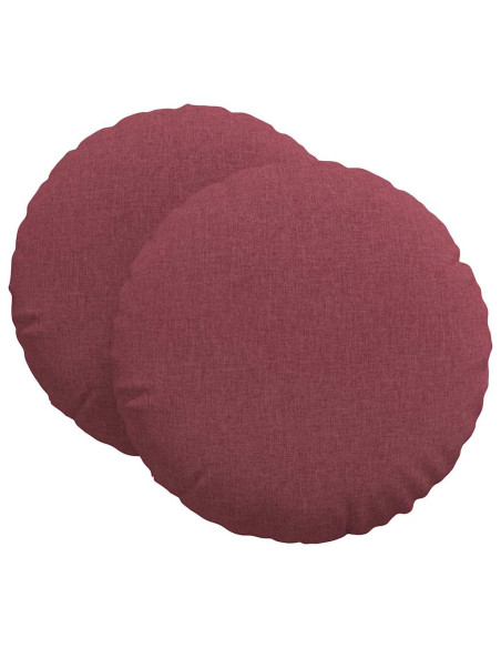 Cuscini per Seduta 2 pcs Rosso Vino Ø80 x 29 cm Tessuto