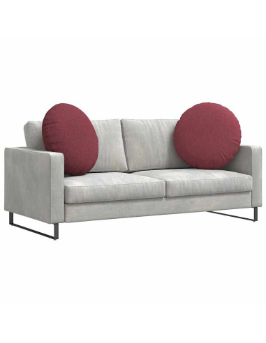 Cuscini per Seduta 2 pcs Rosso Vino Ø80 x 29 cm Tessuto