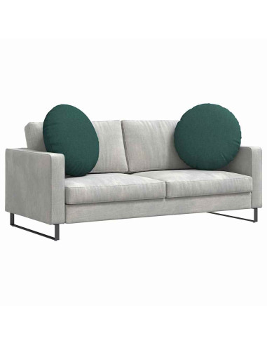Cuscini per Seduta 2 pcs Verde Scuro Ø80 x 29 cm Tessuto