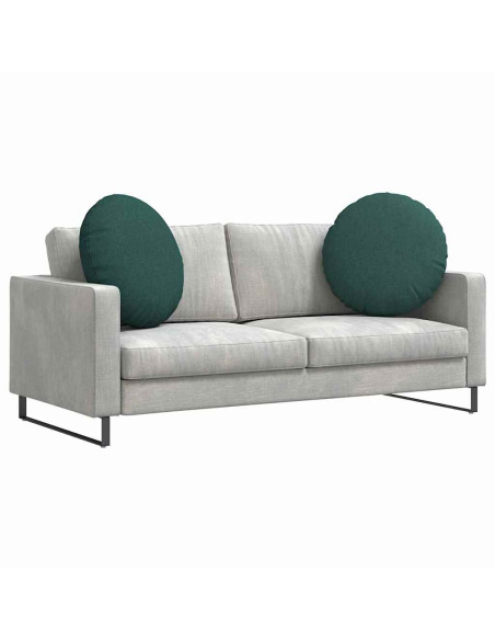 Cuscini per Seduta 2 pcs Verde Scuro Ø80 x 29 cm Tessuto