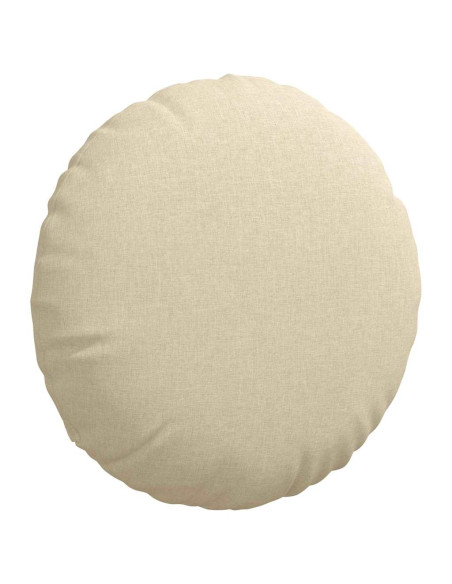 Cuscini per Seduta 2 pcs Crema Ø80 x 29 cm Tessuto
