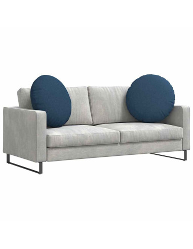Cuscini per Seduta 2 pcs Blu Ø80 x 29 cm Tessuto