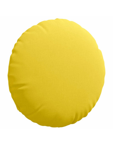 Cuscini per Seduta 2 pcs Giallo Chiaro Ø80 x 29 cm Tessuto