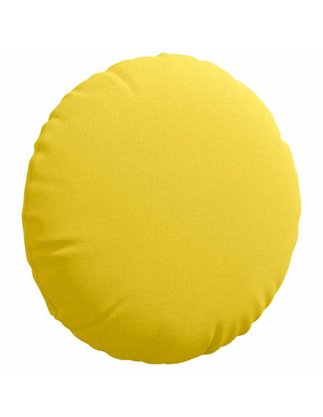 Cuscini per Seduta 2 pcs Giallo Chiaro Ø80 x 29 cm Tessuto