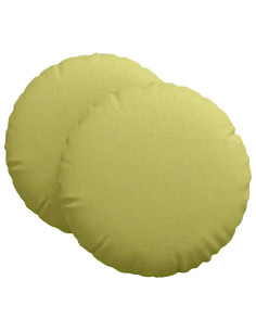 Cuscini per Seduta 2 pcs Verde chiaro Ø80 x 29 cm Tessuto 2