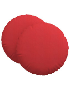 Cuscini per Seduta 2 pcs Rosso Ø80 x 29 cm Tessuto 2