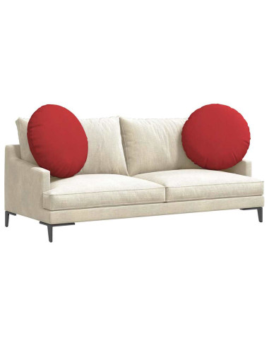 Cuscini per Seduta 2 pcs Rosso Ø80 x 29 cm Tessuto