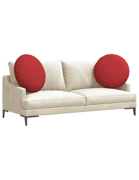 Cuscini per Seduta 2 pcs Rosso Ø80 x 29 cm Tessuto