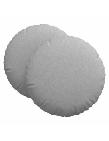 Cuscini per Seduta 2 pcs Grigio Nuvola Ø80 x 29 cm Tessuto
