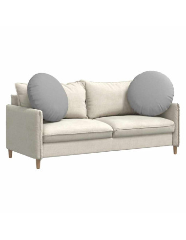 Cuscini per Seduta 2 pcs Grigio Nuvola Ø80 x 29 cm Tessuto