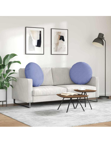 Cuscini per Seduta 2 pcs Blu jeans Ø80 x 29 cm Tessuto