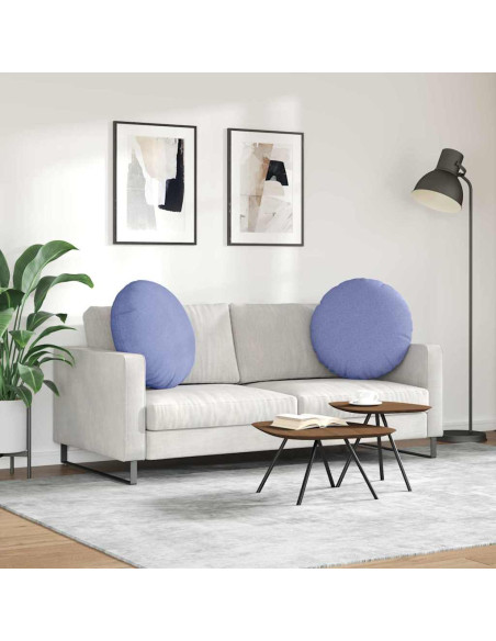 Cuscini per Seduta 2 pcs Blu jeans Ø80 x 29 cm Tessuto