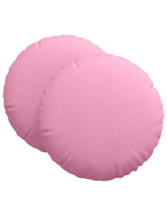 Cuscini per Seduta 2 pcs Rosa Ø80 x 29 cm Tessuto 2