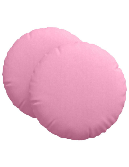 Cuscini per Seduta 2 pcs Rosa Ø80 x 29 cm Tessuto