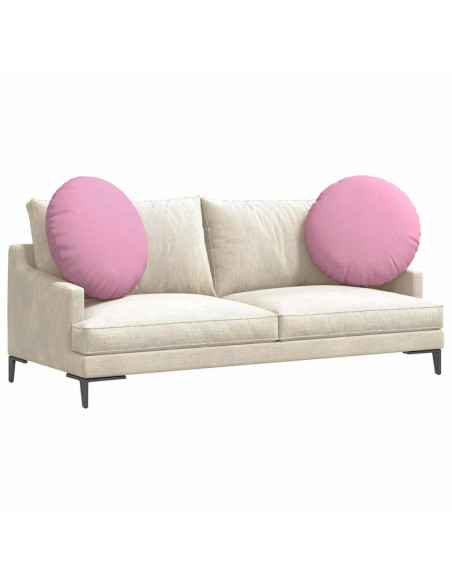 Cuscini per Seduta 2 pcs Rosa Ø80 x 29 cm Tessuto