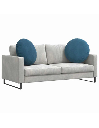 Cuscini per Seduta 2 pcs Blu Ø 80 x 29 cm Velluto