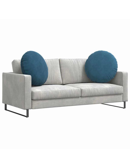 Cuscini per Seduta 2 pcs Blu Ø 80 x 29 cm Velluto