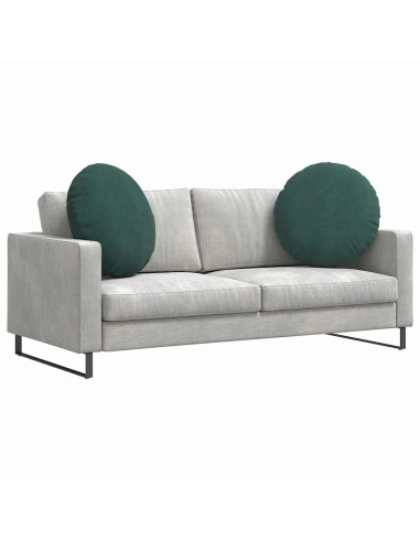 Cuscini per Seduta 2 pcs Verde Scuro Ø 80 x 29 cm Velluto
