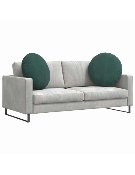 Cuscini per Seduta 2 pcs Verde Scuro Ø 80 x 29 cm Velluto