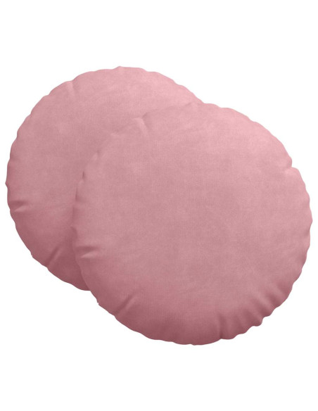 Cuscini per Seduta 2 pcs Rosa Ø 80 x 29 cm Velluto
