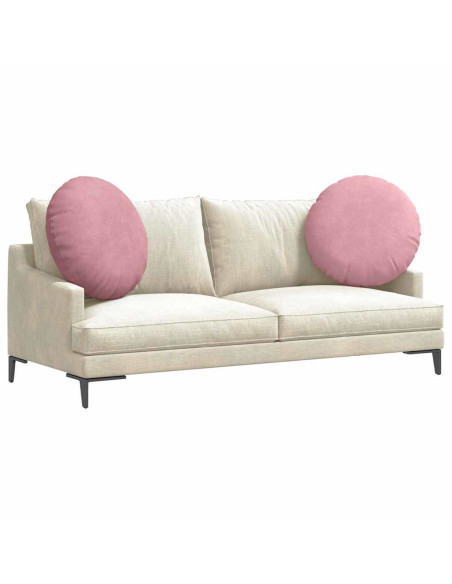 Cuscini per Seduta 2 pcs Rosa Ø 80 x 29 cm Velluto