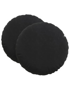 Cuscini per Seduta 2 pcs Nero Ø 80 x 29 cm Velluto 2