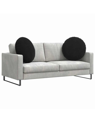 Cuscini per Seduta 2 pcs Nero Ø 80 x 29 cm Velluto