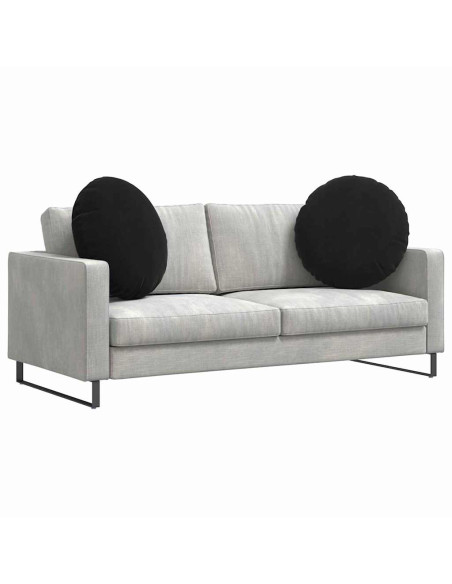 Cuscini per Seduta 2 pcs Nero Ø 80 x 29 cm Velluto