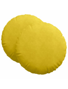 Cuscini per Seduta 2 pcs Giallo Ø 80 x 29 cm Velluto 2