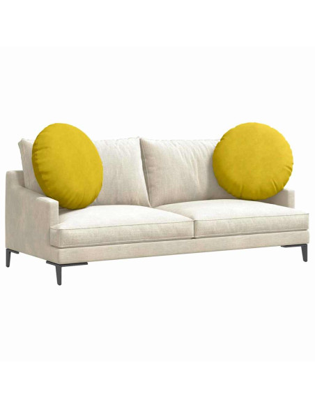 Cuscini per Seduta 2 pcs Giallo Ø 80 x 29 cm Velluto