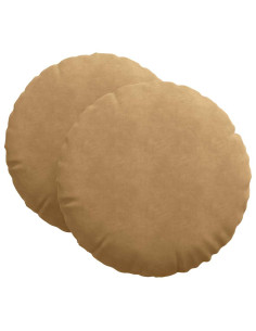 Cuscini per Seduta 2 pcs Marrone Ø 80 x 29 cm Velluto 2