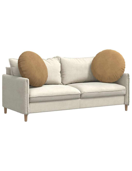 Cuscini per Seduta 2 pcs Marrone Ø 80 x 29 cm Velluto