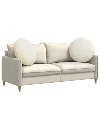 Cuscini per Seduta 2 pcs Crema Ø 80 x 29 cm Velluto