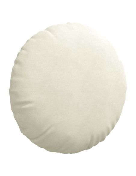 Cuscini per Seduta 2 pcs Crema Ø 80 x 29 cm Velluto