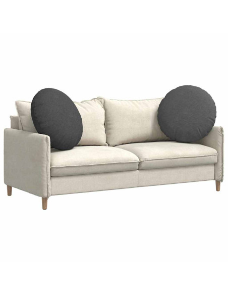 Cuscini per Seduta 2 pcs Grigio scuro Ø 80 cm Tessuto in Cords