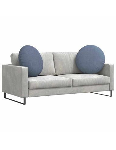 Cuscini per Seduta 2 pcs Blu Ø 80 cm Tessuto in Cords