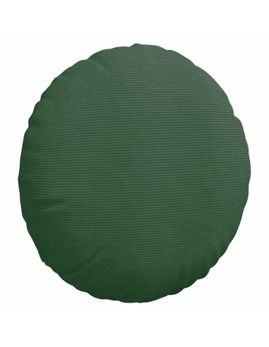 Cuscini per Seduta 2 pcs Verde Scuro Ø 80 cm Tessuto in Cords